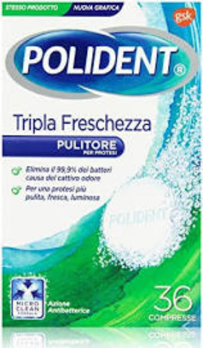 Glaxosmithkline C.Health.Srl Polident Tripla Fresch 66Cpr Salute e cura della persona/Igiene dentale/Cura protesi dentarie/Adesivi FarmaFabs - Ercolano, Commerciovirtuoso.it