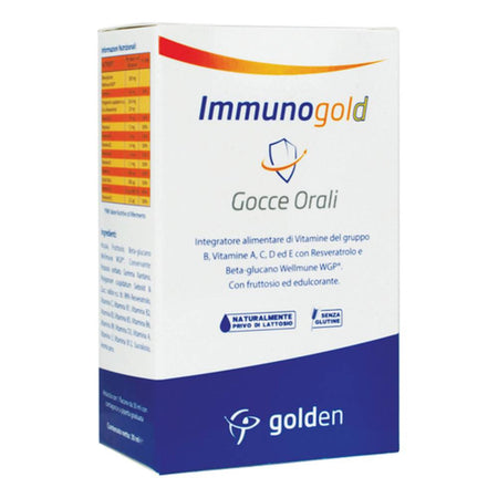 Golden Pharma Srl Immunogold Gtt 30Ml Salute e cura della persona/Vitamine minerali e integratori/Singole vitamine/Multivitamine FarmaFabs - Ercolano, Commerciovirtuoso.it