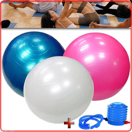 Gymball Palla Per Esercizi Addominali Yoga Pilates Fitness Palestra Diam. 55cm