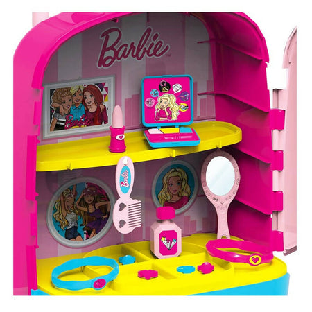 Barbie Trolley Beauty Studio Con Accessori Valigetta Da Trucco Giocattolo Barbie 3+ Anni Giochi e giocattoli/Giochi d'imitazione e accessori di travestimento/Accessori per travestimento/Beauty Case Cartoleria Deja Vu - Crotone, Commerciovirtuoso.it