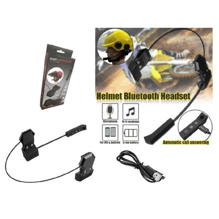 Headset Kit Microfono Auricolare Bluetooth Wireless Esterno Casco Moto Bt9