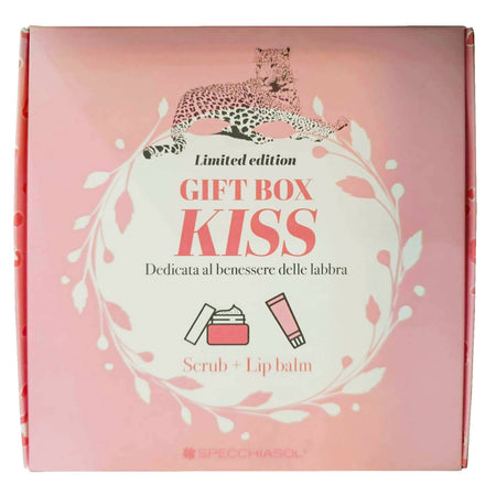 Gift Box Kiss Cofanetto Regalo Balsamo Labbra Emolliente 15 Ml Scrub Labbra Levigante 15 Ml Limited Edition A Sostegno Del Parco Natura Viva Specchiasol