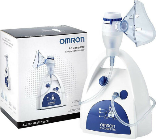 Omron A3 Complete Aerosol Kit Completo Nebulizzatore A Compressore Doccia  Nasale Inclusa 3 Livelli Polmoni Gola Naso Neonati Bambini Adulti -  commercioVirtuoso.it