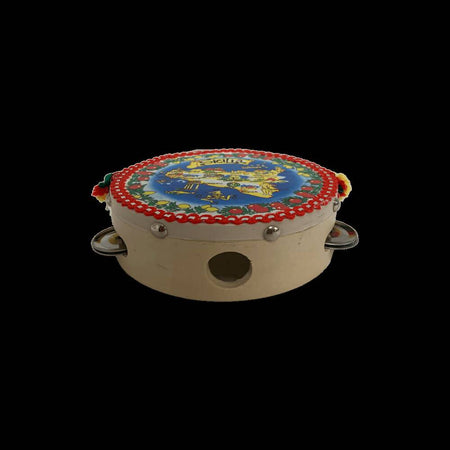 Tesori di sicilia tamburello in legno siciliano, prodotto realizzato a mano, tamburello con mappa sicilia decorato, prodotto tipico siciliano