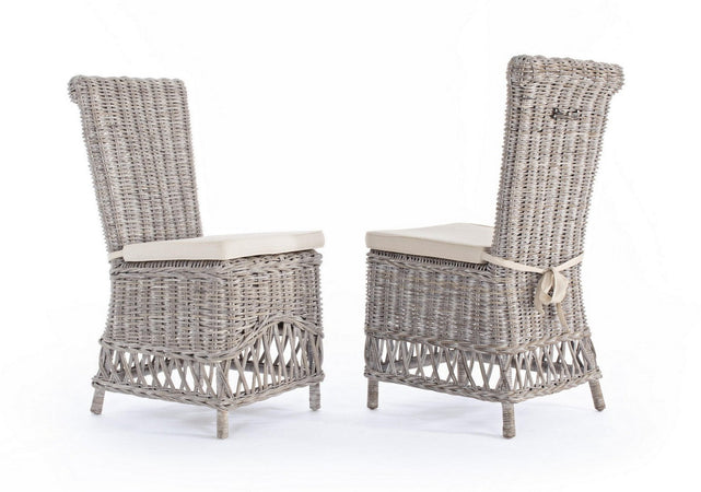 Sedia "Warna" con struttura in rattan, per arredo interno 47 x 55 x h 100 cm Casa e cucina/Arredamento/Sala da pranzo/Sedie Decor Space - Altamura, Commerciovirtuoso.it