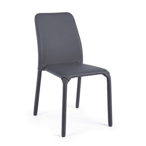 Sedia Pathos con struttura e gambe in acciaio, per arredo interno 42 x 61 x h 85,5 cm Casa e cucina/Arredamento/Sala da pranzo/Sedie Decor Space - Altamura, Commerciovirtuoso.it