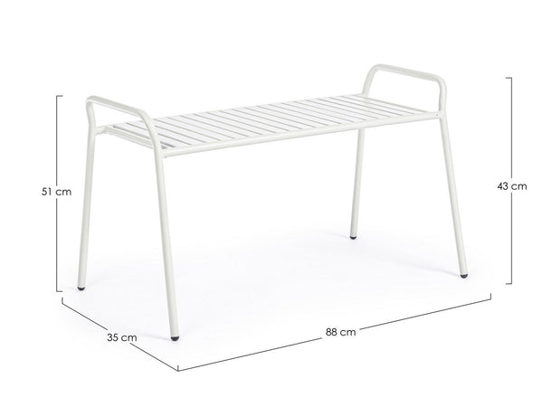 Panchina Da Giardino 2 Posti "dalya" In Acciaio Trattato Per Esterno, Impilabile Giardino e giardinaggio/Arredamento da giardino e accessori/Panche Decor Space - Altamura, Commerciovirtuoso.it