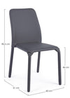 Sedia Pathos con struttura e gambe in acciaio, per arredo interno 42 x 61 x h 85,5 cm Casa e cucina/Arredamento/Sala da pranzo/Sedie Decor Space - Altamura, Commerciovirtuoso.it