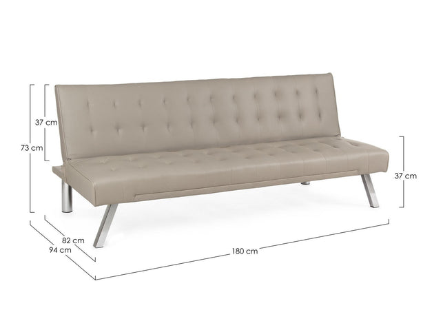 Divano letto "Forbes"  per interno con struttura in legno di eucalipto, 180 x 82 x 73 cm Casa e cucina/Arredamento/Soggiorno/Divani Decor Space - Altamura, Commerciovirtuoso.it