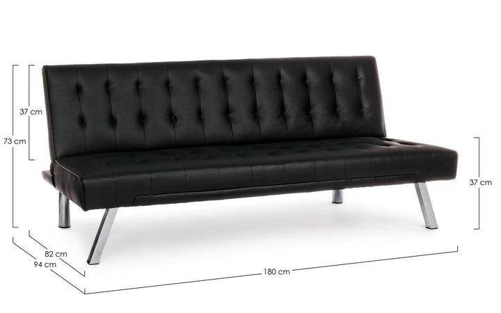 Divano letto "Forbes"  per interno con struttura in legno di eucalipto, 180 x 82 x 73 cm Casa e cucina/Arredamento/Soggiorno/Divani Decor Space - Altamura, Commerciovirtuoso.it