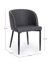 Sedia Chris con gambe in acciaio verniciato a polvere, per arredo interno 54 x 54 x h 76 cm Casa e cucina/Arredamento/Sala da pranzo/Sedie Decor Space - Altamura, Commerciovirtuoso.it