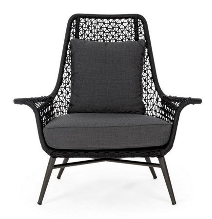 Poltrona "cristobal" Con Cuscini, Struttura In Alluminio Resistente Per Esterno Giardino e giardinaggio/Arredamento da giardino e accessori/Poltrone Decor Space - Altamura, Commerciovirtuoso.it