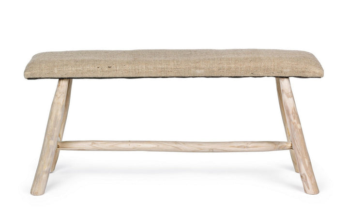 Panchina "Sarika" per interno, con Seduta In Iuta, da 100x28x45h cm Casa e cucina/Arredamento/Ingresso/Panche contenitore Decor Space - Altamura, Commerciovirtuoso.it