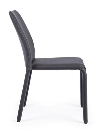 Sedia "Pathos" con struttura e gambe in acciaio, per arredo interno 42 x 61 x h 85,5 cm Casa e cucina/Arredamento/Sala da pranzo/Sedie Decor Space - Altamura, Commerciovirtuoso.it