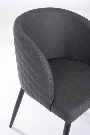 Sedia "Chris" con gambe in acciaio verniciato a polvere, per arredo interno 54 x 54 x h 76 cm Casa e cucina/Arredamento/Sala da pranzo/Sedie Decor Space - Altamura, Commerciovirtuoso.it
