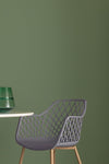 Sedia Optik con gambe in acciaio verniciate effetto legno naturale, per arredo interno 58 x 54 x h 85,5 cm Casa e cucina/Arredamento/Sala da pranzo/Sedie Decor Space - Altamura, Commerciovirtuoso.it