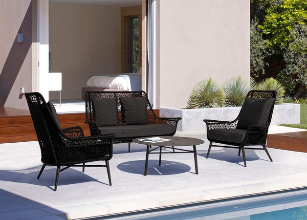 Poltrona "cristobal" Con Cuscini, Struttura In Alluminio Resistente Per Esterno Giardino e giardinaggio/Arredamento da giardino e accessori/Poltrone Decor Space - Altamura, Commerciovirtuoso.it