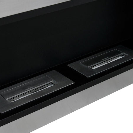 Camino a Bioetanolo da incasso "Manhattan" in Acciaio Inox da 7 Kw arredamento Moderno 110 cm Fai da te/Caminetti e accessori/Caminetti gel ed etanolo Decor Space - Altamura, Commerciovirtuoso.it