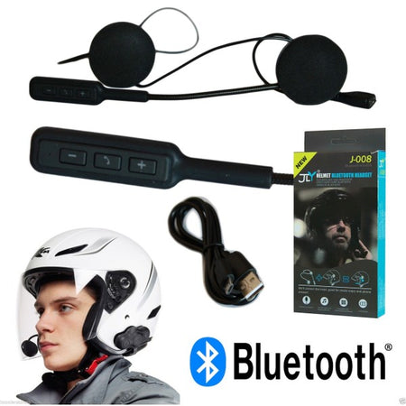 Interfono Bluetooth Impermeabile Per Casco Moto Mp3 Bt Microfono Auricolari