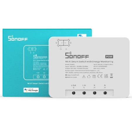 Interruttore Contatore Wifi Smart Con Monitoraggio Energetico Alexa Sonoff Powr3