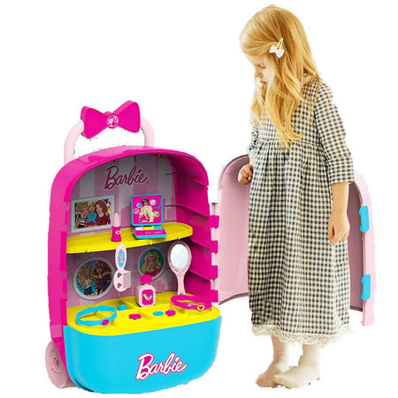Barbie Trolley Beauty Studio Con Accessori Valigetta Da Trucco Giocattolo Barbie 3+ Anni Giochi e giocattoli/Giochi d'imitazione e accessori di travestimento/Accessori per travestimento/Beauty Case Cartoleria Deja Vu - Crotone, Commerciovirtuoso.it