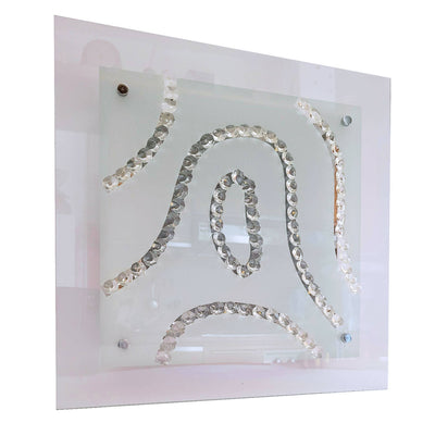 Applique Da Parete a Led 18 W 4000 K 1535 Lumen Novecento Modello Sassi in Vetro Trasparente Con Inserti Illuminazione/Illuminazione per interni/Illuminazioni per pareti/Applique Ideart - Valdilana, Commerciovirtuoso.it