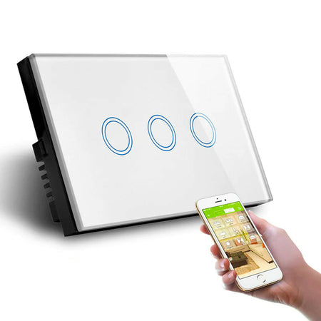 Interruttore Smart Home a 3 posizioni Touch WiFi Bianco LKM