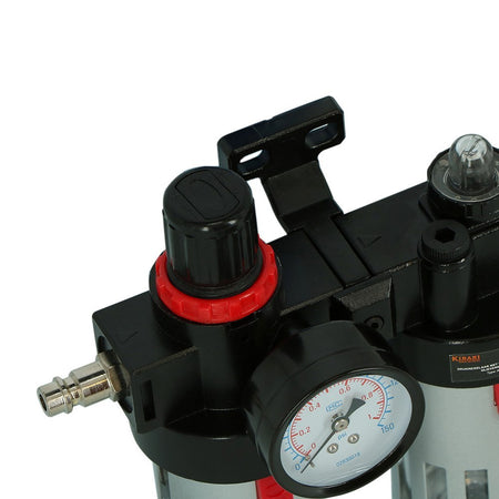 Regolatore di pressione compressore con separatore d'acqua e nebulizzatore  d'olio 
