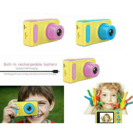 Kids Camera Fotocamera Digitale Hd Impermeabile 2" Sport Action Camera  Micro Sd - commercioVirtuoso.it
