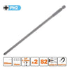 Kit 2pezzi Di Bits Da 200mm Gambo 1/4 6.35mm S2 Magnetica Croce Testa Ph2 57249