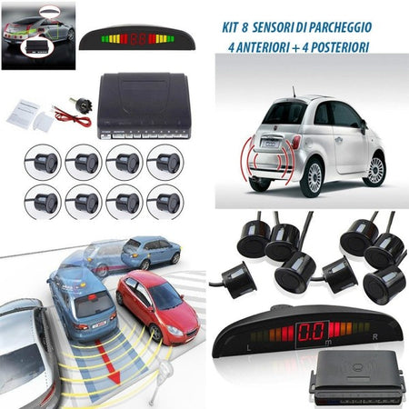 Kit 8 Sensori Di Parcheggio Auto + Display Led+suono + Radar Cicalino Acustico Elettronica/Elettronica per veicoli/Elettronica per auto/Park Assist Trade Shop italia - Napoli, Commerciovirtuoso.it