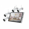 Kit Di 4 Telecamere Sorveglianza Wifi Ip66 Con Schermo Nvr 10.1 Tv-6125he 8+4