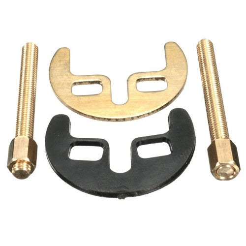 Kit Montaggio Fissaggio Rubinetti Con Mezzaluna 2 Fori Guarnizione E Perni Viti