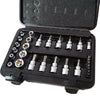 Kit Set Inserti Chiavi Bussole Torx Hex 29 Pz Attacchi 1/4 3/8 Maschio Femmina