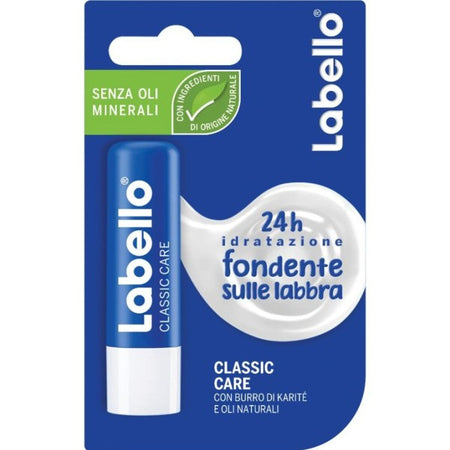 Labello Classic Care Stick Balsamo Labbra Formula Senza Oli Minerali E Parabeni