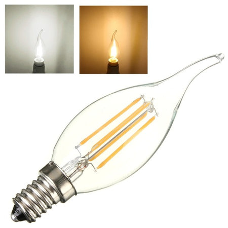 Lampada Filamento Led E14 Luce Fredda Calda 4 W Fiamma Led Filament