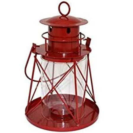 Lampada Lanterna Lume Porta Candela Tealight In Lamiera Vari Colori Vintage 19cm