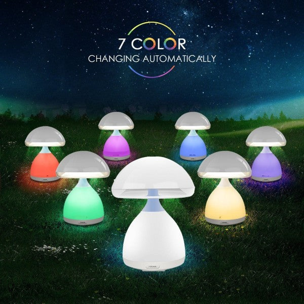 Lampada sfera RGB con 7 colori LED da tavolo palla multicolore nott