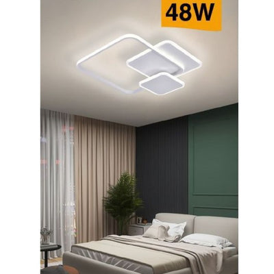 Lampada Soffitto Plafoniera Led 48w Moderno 3 Quadrati Luce 6500k 4000k 3000k C31