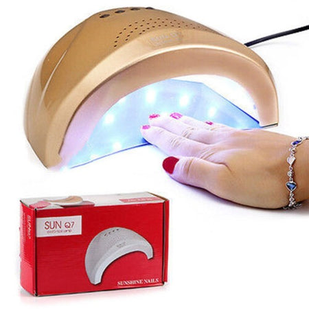 Lampada Uv 24 Led Ricostruzione Per Unghie Mani Piedi Nail Art Con Timer 48w Q7