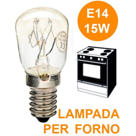 Lampadina Lampada Lampadine Per Forno Fornetto E14 15 Watt Fino A 300? Gradi