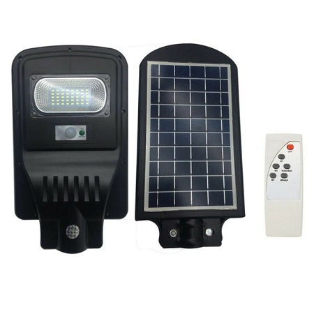 Lampione Stradale Led 30 W Pannello Fotovoltaico Energia Solare Esterno