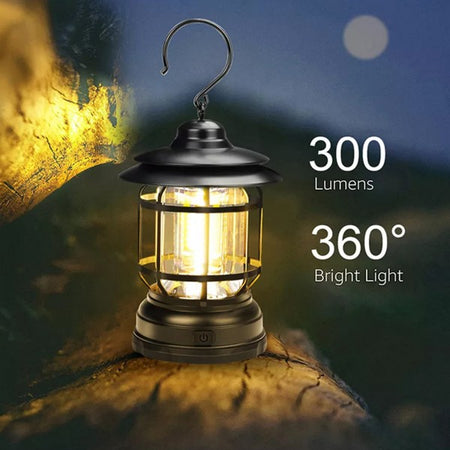 Lanterna Lampada A Batteria Da Campeggio Ricaricabile Luce Emergenza Regolabile