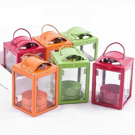 Lanterna Portacandela Tealight Colorate In Metallo Per Decorazione Casa Giardino