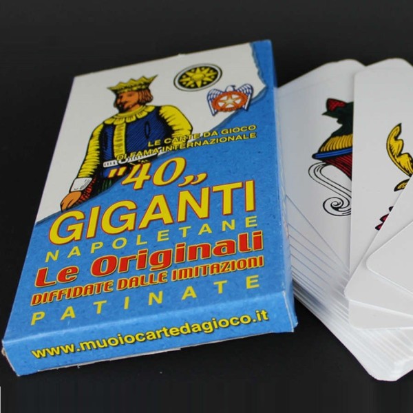 Le Originali 40 Carte Napoletane Giganti Gioco Di Carte Patinate -  commercioVirtuoso.it