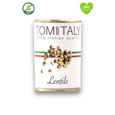 Lenticchie Italiane - 400g Tomitaly Alimentari e cura della casa/Cibi in scatola e conserve/Legumi in scatola/Lenticchie Tomitaly - Caorso, Commerciovirtuoso.it