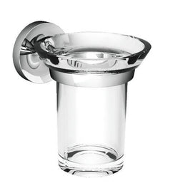 Bicchiere Porta Spazzolini Bagno Abs Cromato E Vero Design Moderno