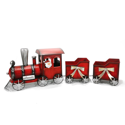Trenino natalizio rosso Locomotiva con 3 vagoni decorazione in latta da 86 cm Casa e cucina/Decorazioni per interni/Addobbi e decorazioni per ricorrenze/Decorazioni natalizie/Schiaccianoci MagiediNatale.it - Altamura, Commerciovirtuoso.it
