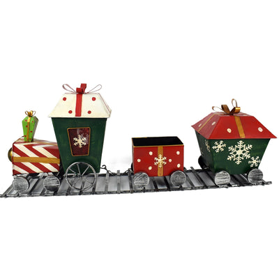 Trenino Vintage Verde con vagoni in latta decorazione natalizia 85 cm Casa e cucina/Decorazioni per interni/Addobbi e decorazioni per ricorrenze/Decorazioni natalizie/Schiaccianoci MagiediNatale.it - Altamura, Commerciovirtuoso.it