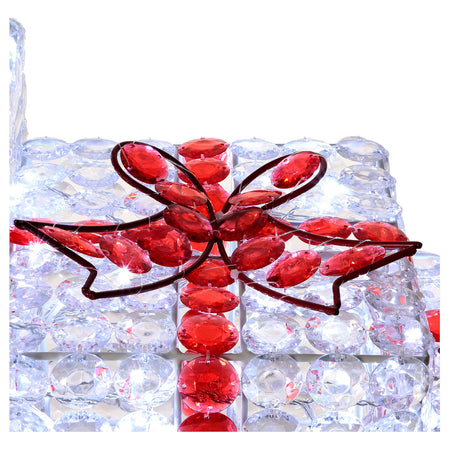 Set 3 pacchi regalo in resina luminoso color ghiaccio e rosso con diamanti uso interno ed esterno Casa e cucina/Decorazioni per interni/Addobbi e decorazioni per ricorrenze/Decorazioni natalizie/Luci natalizie/Catene luminose per esterni MagiediNatale.it - Altamura, Commerciovirtuoso.it